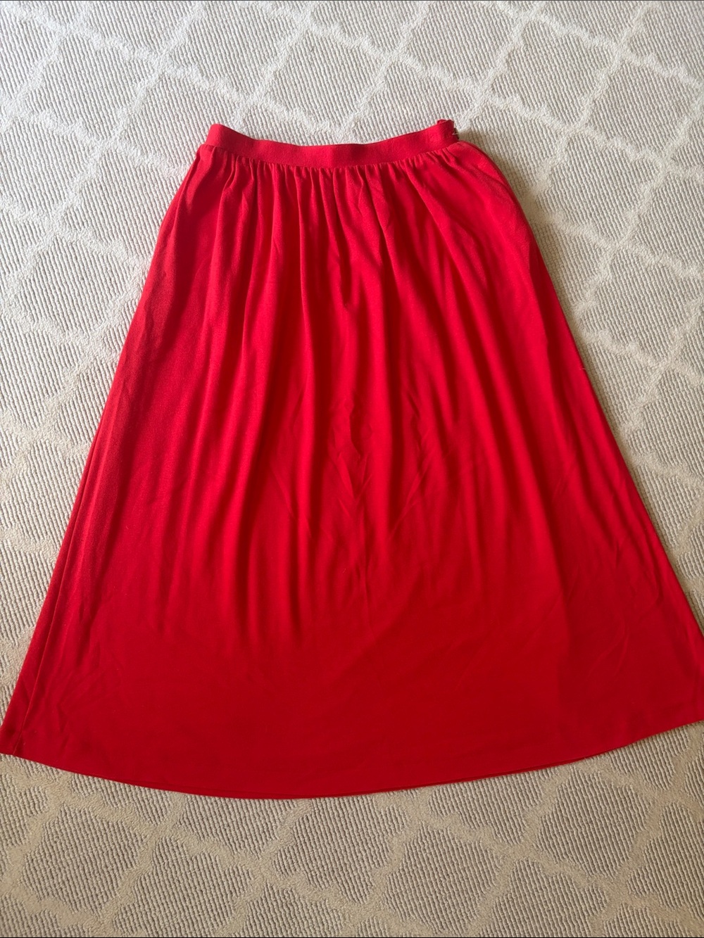 Vintage L.L. Bean Red Midi Skirt